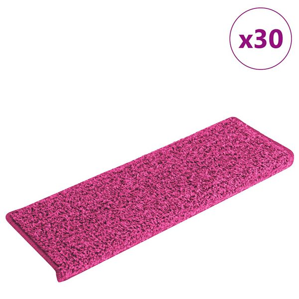 vidaXL Stufenmatten 30 Stk. 65x21x4 cm Rosa Rechteckiger Rand