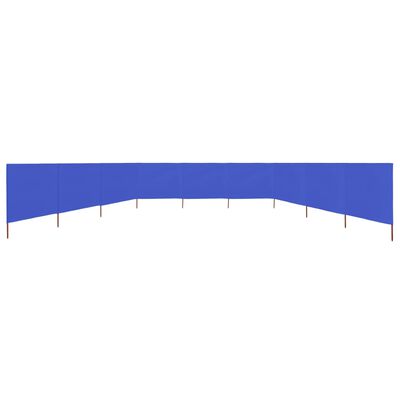 vidaXL 9-teiliges Windschutzgewebe 1200 x 160 cm Azurblau