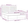 vidaXL Boxspringbett mit Matratze Dunkelgrau 180x200 cm Stoff