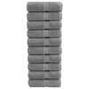 vidaXL Premium-Wascht&uuml;cher SOLUND 10 Stk. Grau 30x30 cm 600 g/m&sup2;