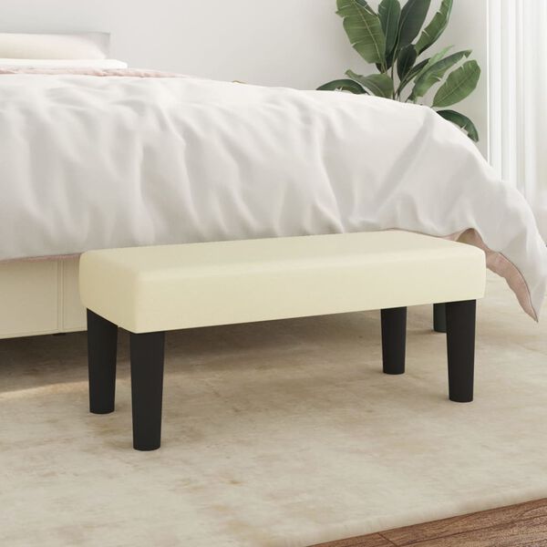 vidaXL Sitzbank Creme 70x30x30 cm Kunstleder