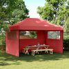 vidaXL Partyzelt 440 x 292 x 315 cm Burgunderrot mit schwarzem Rahmen