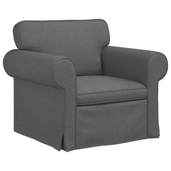 vidaXL Sofa 60cm Dunkelgrau Metall