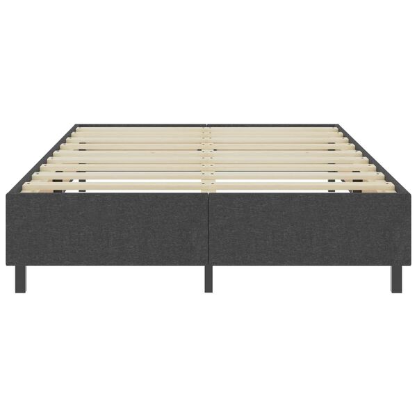 vidaXL Boxspring-Bettgestell Grau Stoff 180x200 cm