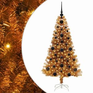 vidaXL Weihnachtsbaum Gold 120 cm PET