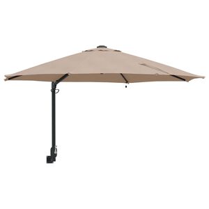vidaXL Garten-Sonnenschirm Taupe 248 x 248 x 148 cm