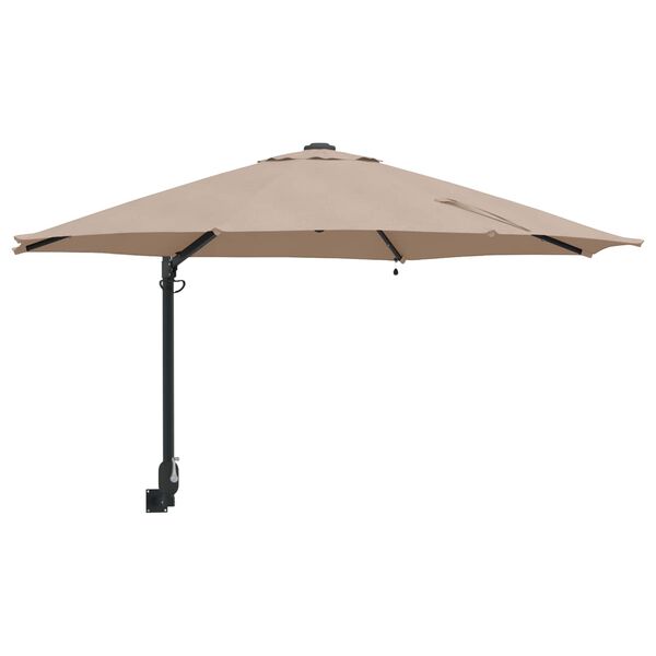 vidaXL Garten-Sonnenschirm Taupe 248 x 248 x 148 cm