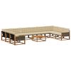 vidaXL Outdoor-Sofagarnitur mit Kissen 11 pcs Natur und Beige