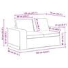 vidaXL Sofa Blau Gesamtabmessungen: 162 x 80 x 82 cm (B x T x H) Samt