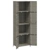 vidaXL Gartenschrank Grau 59x40x180 cm Poly Rattan