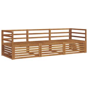 vidaXL Outdoor-Sofagarnitur 3 pcs Natur Massivholz Akazie