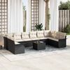 vidaXL Gartensofa-set mit Speicher 11 pcs Braun Poly-Rattan