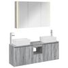 vidaXL Badezimmerschrank-Set 4 pcs Grau Sonoma Holzwerkstoff