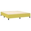 vidaXL Boxspringbett mit Matratze & LED Gr&uuml;n 180x200 cm Stoff