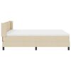 vidaXL Boxspringbett mit Kopfteil Creme 200 x 160 cm Stoff