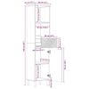 vidaXL Badschrank Braun 38x33x160 cm Massivholz Mango