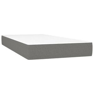 vidaXL Taschenfederkernmatratze Mittel Dunkelgrau 80x200x20 cm Stoff