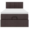 vidaXL Ottoman-Bett mit Matratze Dunkelbraun 80x200 cm Stoff