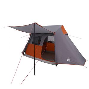 vidaXL Tunnelzelt Grau und Orange 475 x 220 x 192 cm