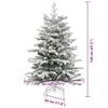 vidaXL K&uuml;nstlicher klappbarer Weihnachtsbaum Wei&szlig; 120 cm PE und PVC