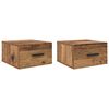 vidaXL Nachttisch 2 Stk. 35 x 35 x 20 cm Holzwerkstoff Altholz