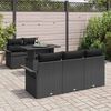 vidaXL Gartensofa-set mit Kissen 6 pcs Schwarz Poly-Rattan