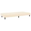 vidaXL Schlafsofa 2-Sitzer mit Hocker Creme Samt