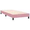 vidaXL Boxspringbett mit Matratze Rosa 80x220 cm Samt