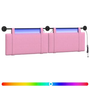 vidaXL H&auml;ngendes Kopfteil Rosa Stoff