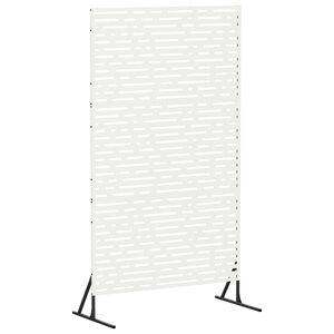 vidaXL Sichtschutz 100 x 50 x 180 cm Stahl Wei&szlig;