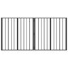 vidaXL Hundetor 2 pcs Schwarz 80 x 80 cm Verzinkter Stahl