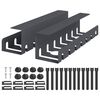vidaXL Unter dem Schreibtisch Kabelmanagement Tray 2 Stk. Anthrazit