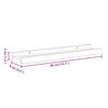 vidaXL Bilderleisten 2 Stk. Grau 40x9x3 cm MDF
