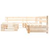 vidaXL 4-tlg. Paletten-Lounge-Set mit Kissen in Grau Holz