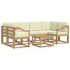 vidaXL Outdoor-Sofagarnitur 7 Stk. Wei&szlig; und Creme