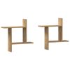vidaXL Wandregale 2 Stk. Artisan-Eiche 50x12x50 cm Holzwerkstoff