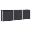 vidaXL Hochbeet Schwarz 300 x 50 x 91 cm alu.