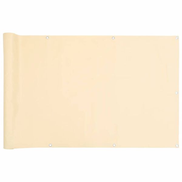 vidaXL Balkon-Sichtschutz Creme 300x75 cm PVC