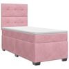 vidaXL Boxspringbett mit Matratze mit Kopfteil Rosa 90 x 200 cm Samt