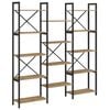 vidaXL B&uuml;cherregal 156 x 25 x 167 cm Holzwerkstoff Artisan-Eiche