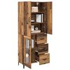 vidaXL Highboard Wandmontiert Altholz 69,5 x 34 x 180 cm Holzwerkstoff