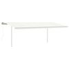 vidaXL Automatische Markise mit LED & Windsensor 6x3 m Creme