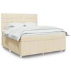 vidaXL Boxspringbett mit Matratze Creme 180x200 cm Stoff