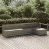 vidaXL 5-tlg. Garten-Lounge-Set mit Kissen Grau Poly Rattan
