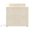 vidaXL Tagesbett mit Matratze USB Creme Samt 90x200 cm