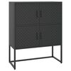 vidaXL Highboard Schwarz 80x35x100 cm Stahl