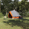 vidaXL Familien-Tipi-Zelt mit Dach Grau und Orange 400 x 346 x 250 cm