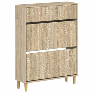 vidaXL Schuhschrank DELFT 78 x 24 x 103 cm Holzwerkstoff Sonoma-Eiche