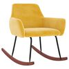 vidaXL Schaukelstuhl Gelb Samt