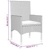 vidaXL 4-tlg. Garten-Lounge-Set mit Kissen Grau Poly Rattan